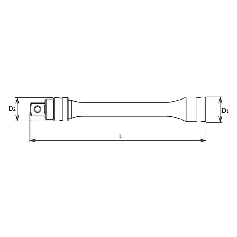 1/2 Sq. Dr. Locking Z-series Extension Bar, 250mm Length - Image 2