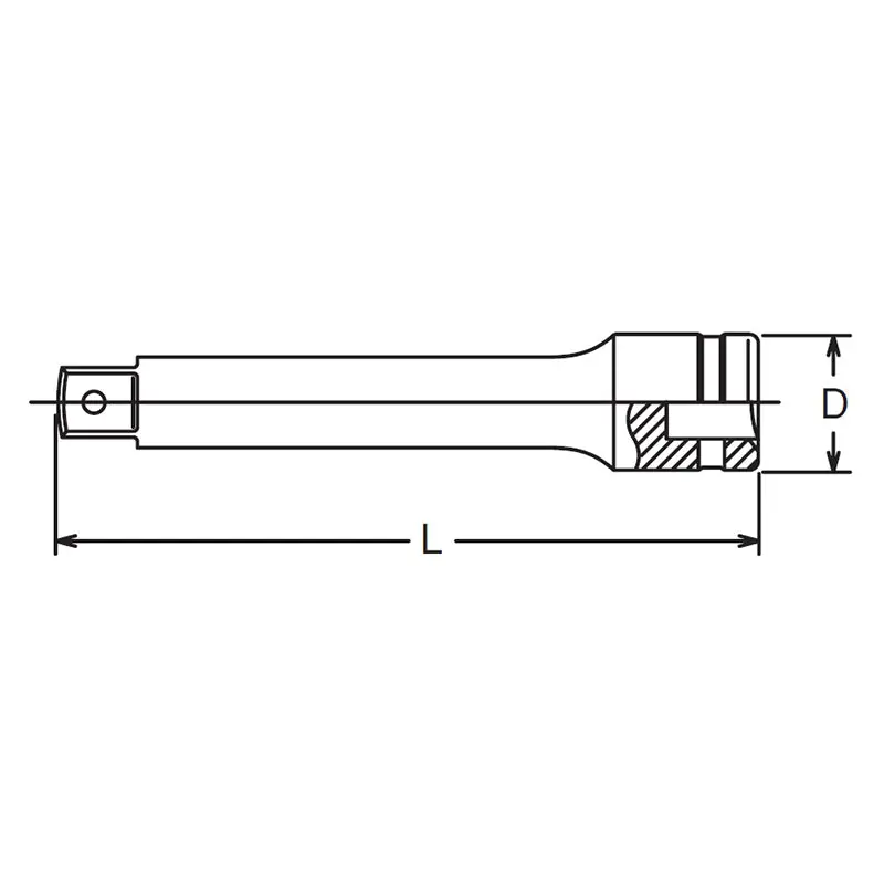 1/2 Sq. Dr. Extension Bar   Pin Length 75mm - Image 2