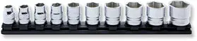 10 Piece 1/2 Sq. Dr. Z-Series, 6 Point, Metric, Chrome Socket set