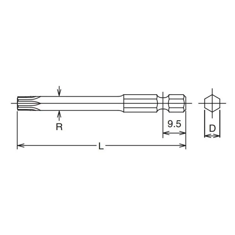 1/4 Hex Dr. TORXplus® 40IP Bit - Length 70mm - Image 2