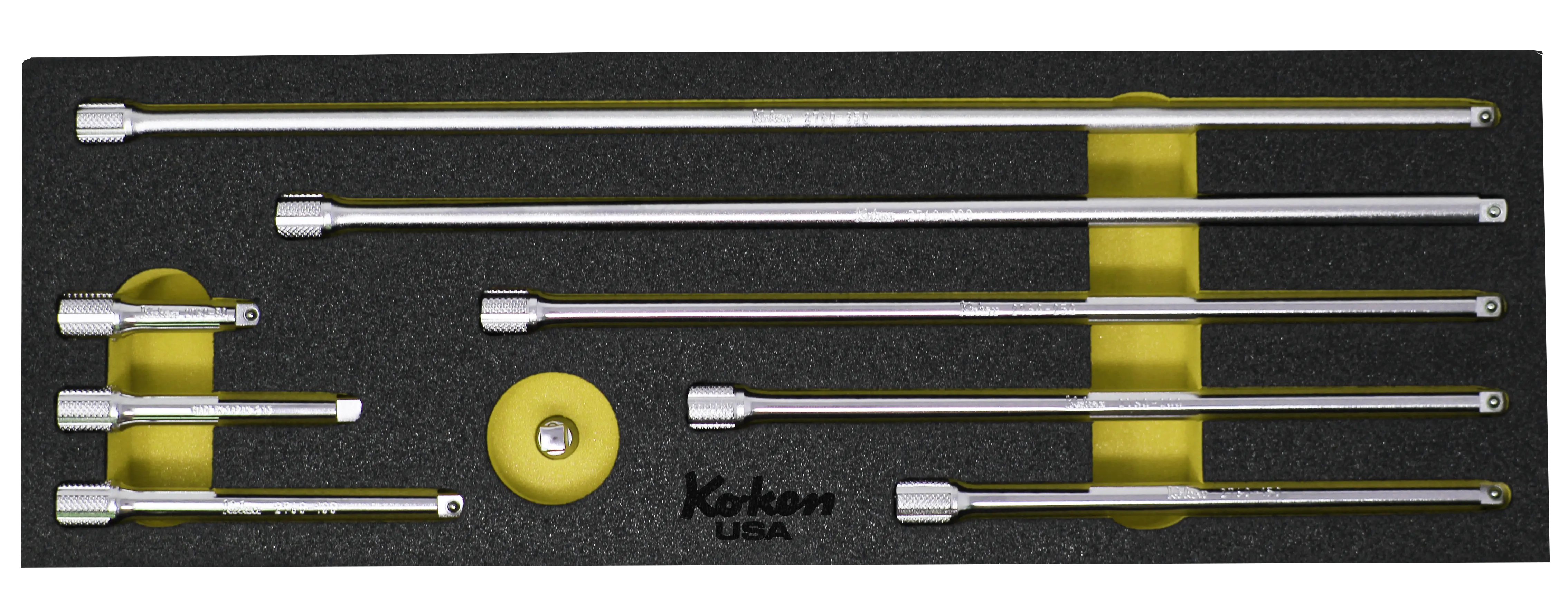 1/4" Sq Dr. Extension Bar Set in Foam - 9 Pieces - Image 4