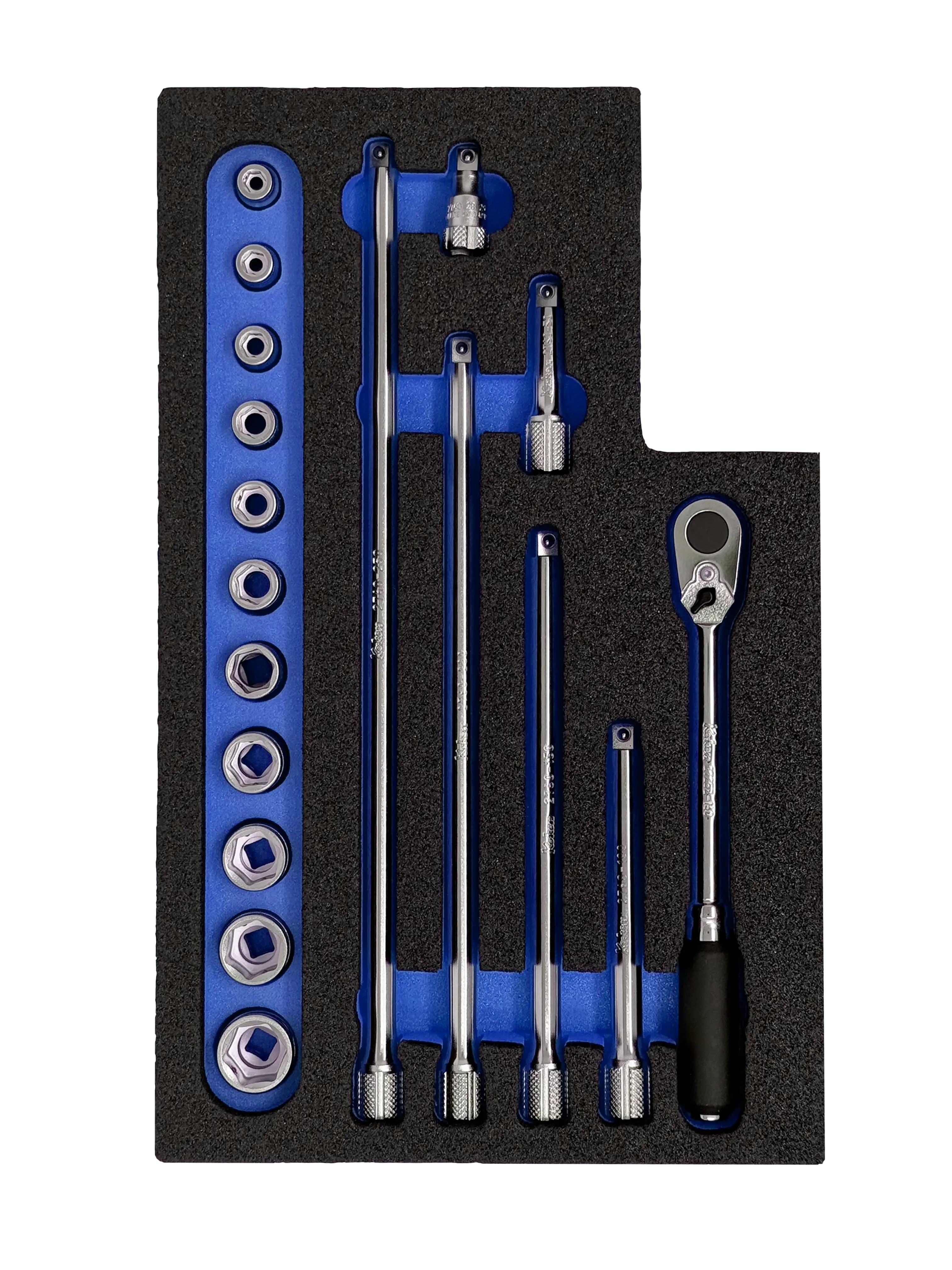 1/4" Sq. Dr. Nut Grip Socket Set in Foam - KO-1052 - Image 3