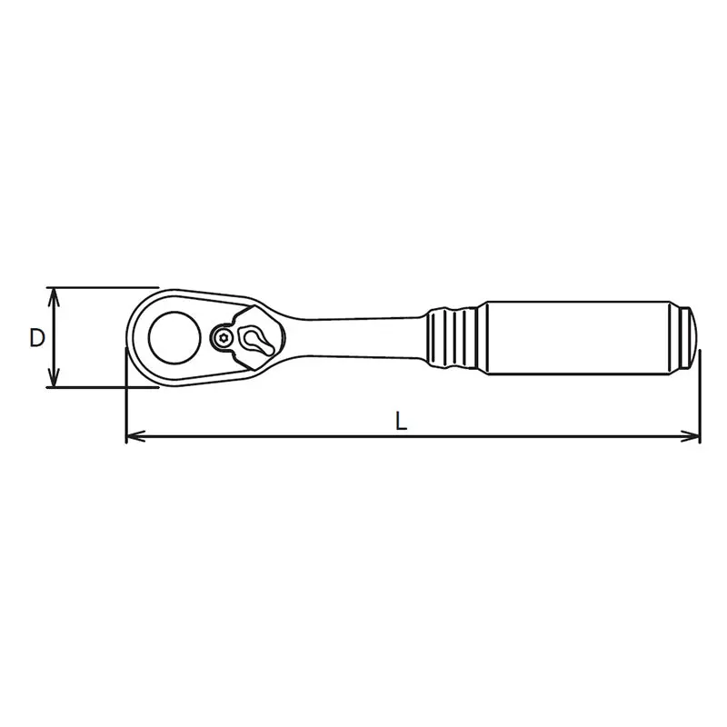 1/4" Sq.Dr. Ratchet Handle 72 teeth Length 114mm Z-series - Image 2