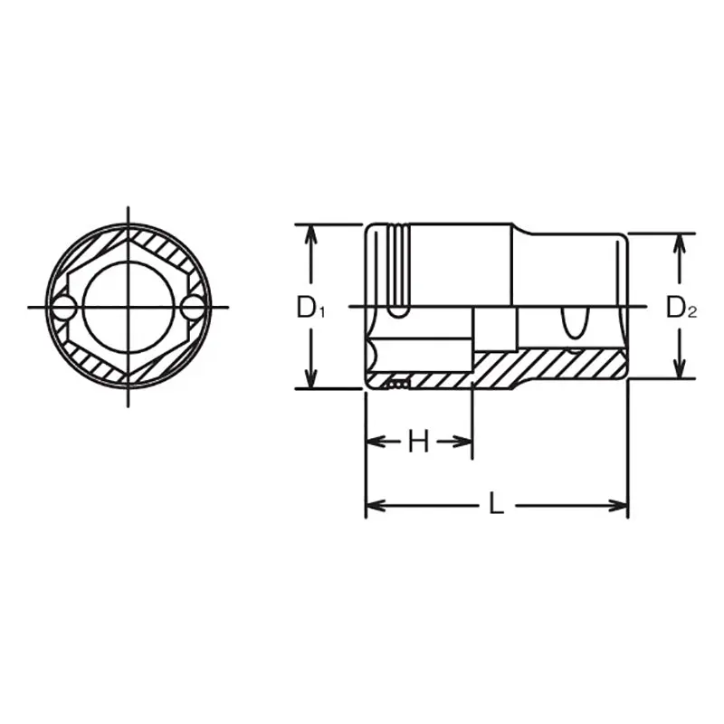 1/4 Sq. Dr. Short NUT GRIP® Socket - 11mm - Image 2