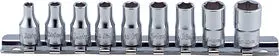 9 Piece 1/4 Sq. Dr. 6 Point Whitworth Socket set 8BA-0BA