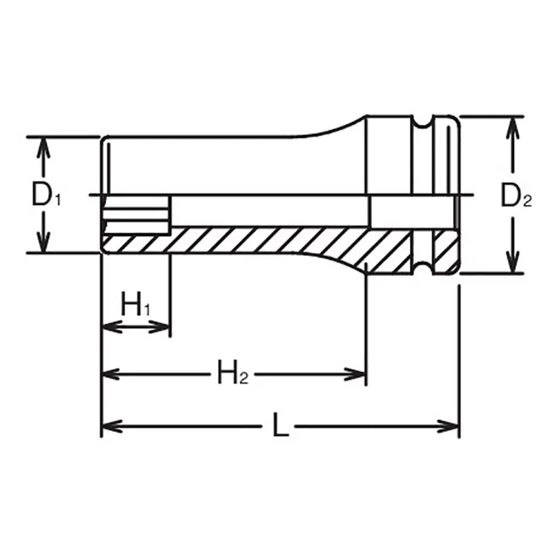3/4 Sq. Dr. Socket 15mm Surface Drive 100mm - Image 2