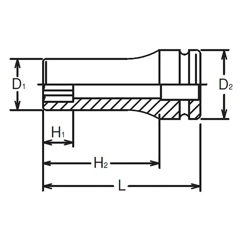 3/4 Sq. Dr. Socket 24mm Surface Drive Length 100mm - Image 2
