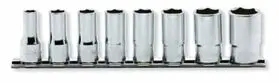 3/8 Sq. Dr. Socket set 8mm-19mm 12 point 200mm 8 pieces