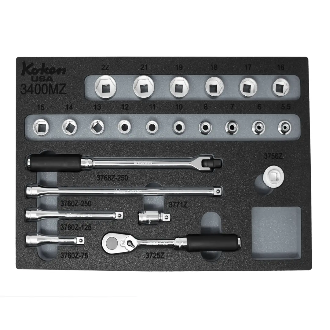 Z-Series 3/8" Sq. Dr. Metric Socket Set in Foam - 23 Pieces - Image 2