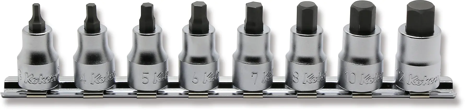 8 piece 3/8 Sq. Dr. 38mm Hex Bit Socket set  3-12mm