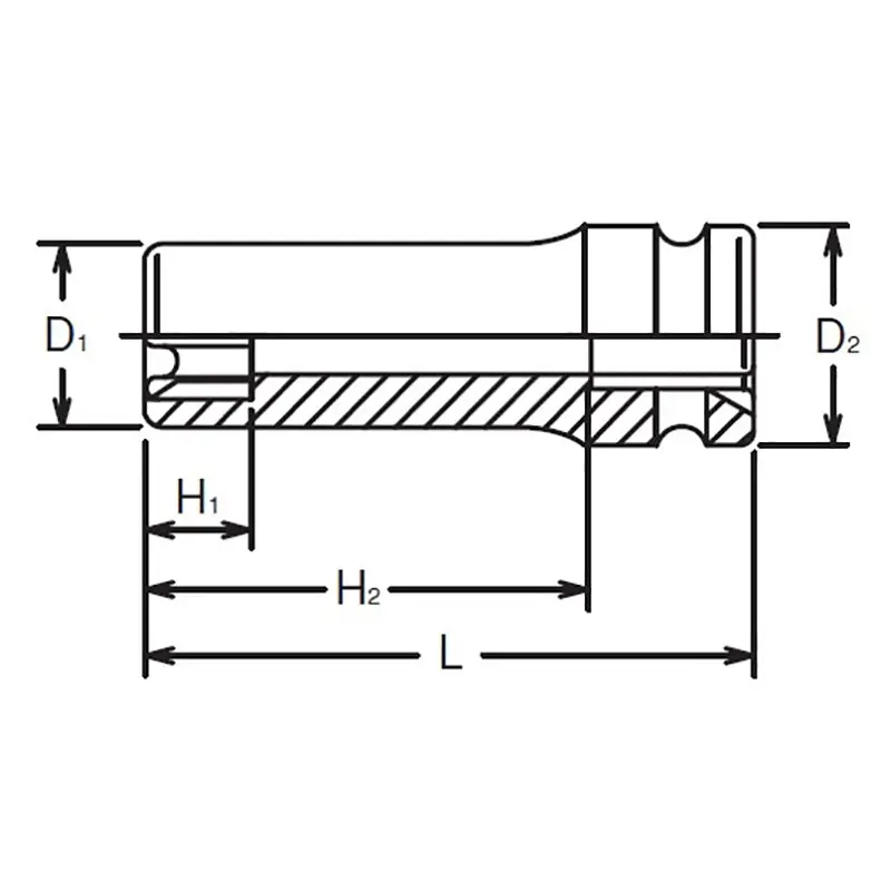3/8 Sq. Dr. Deep Impact TORX® E7 Socket - Length 80mm - Image 2