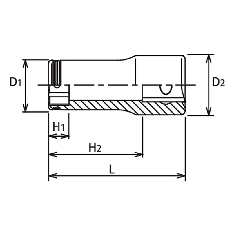 3/8 Sq. Dr. Semi-Deep NUT GRIP® Socket 8mm - Image 2
