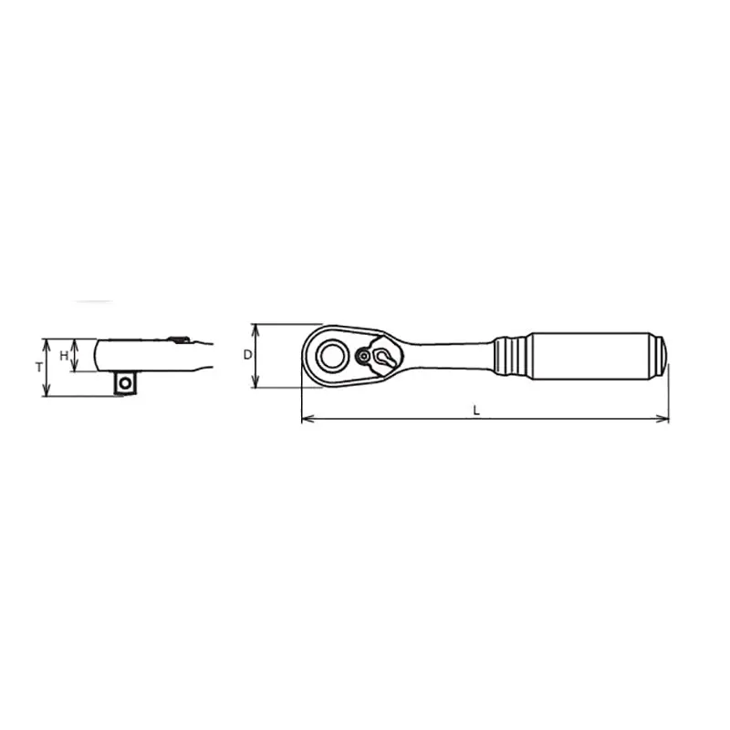 3/8" Sq.Dr. Ratchet Handle 72 teeth  Length 178mm Quick Release Z-series - Image 2