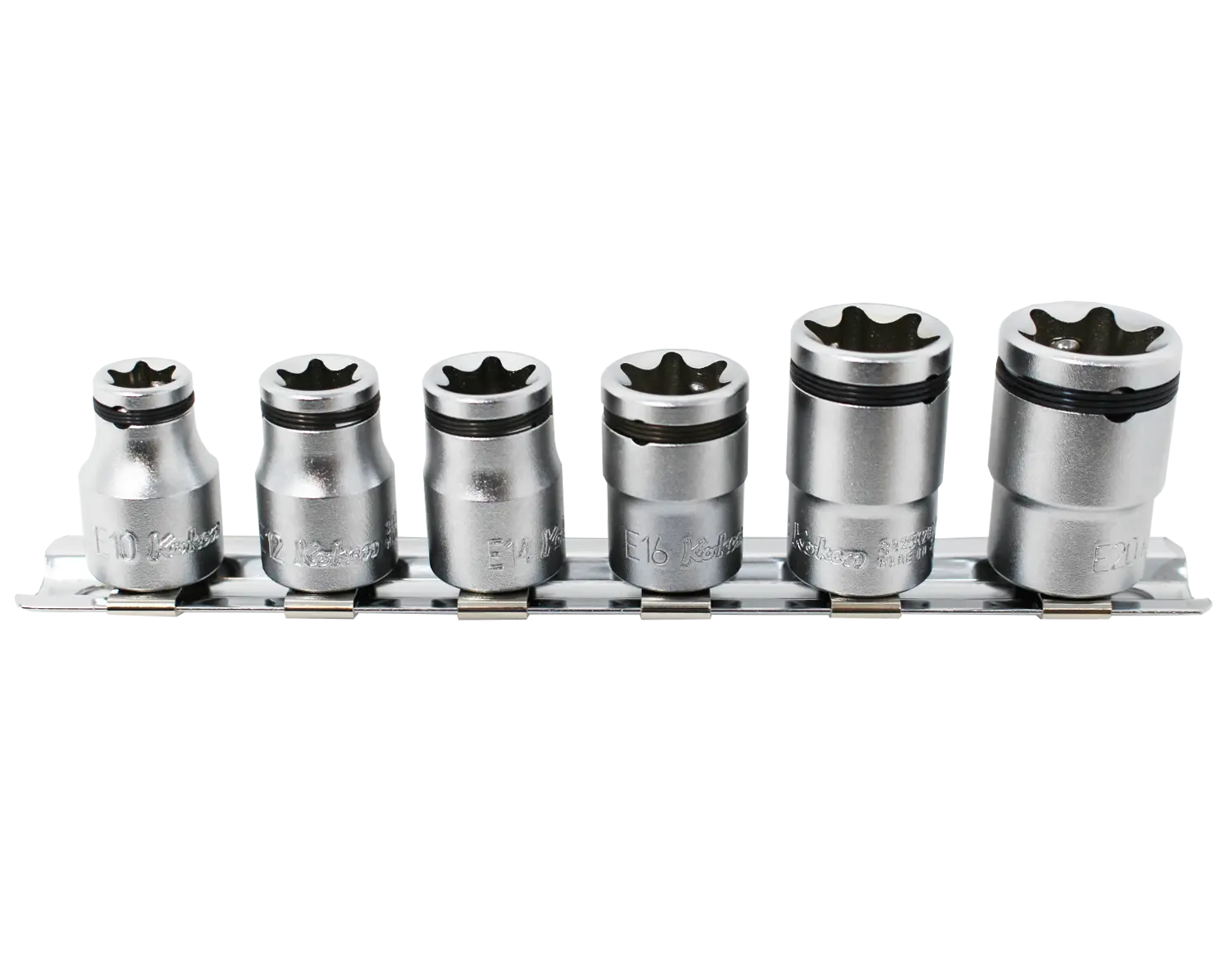3/8 Sq. Dr. 6 Piece NUT GRIP® TORX® Socket set E10-E20