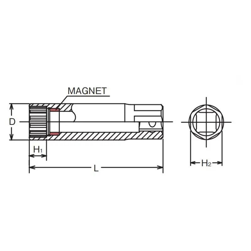 3/8 Sq. Dr. 12 point Magnetic Spark Plug Socket - 12mm - Image 4