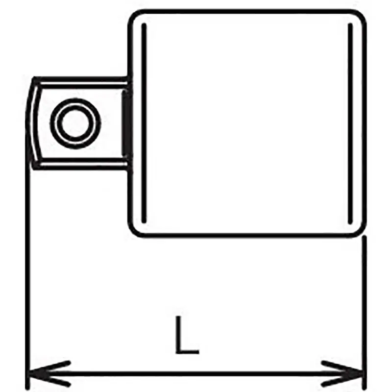 1/2 Sq. Dr. Adaptor 3/8 Square Length 75mm - Image 2