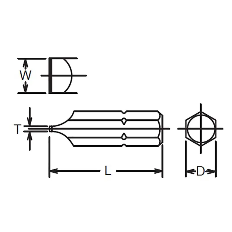 1/4 Hex Dr. Bit Slotted 1.2 X 8 Length 39mm - Image 2