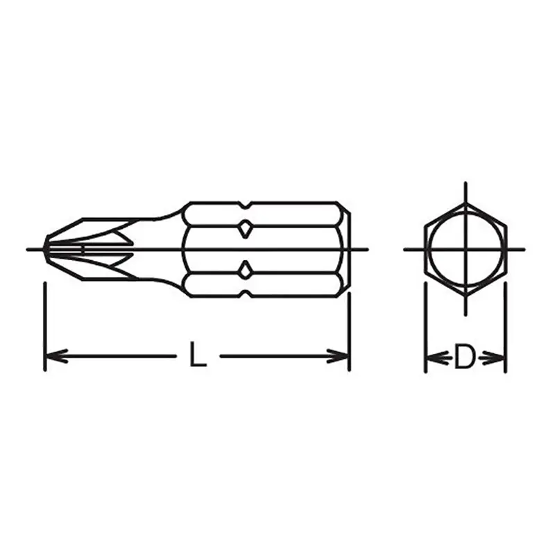 5/16 Hex Dr. Bit PZ2 Length 32mm - Image 2