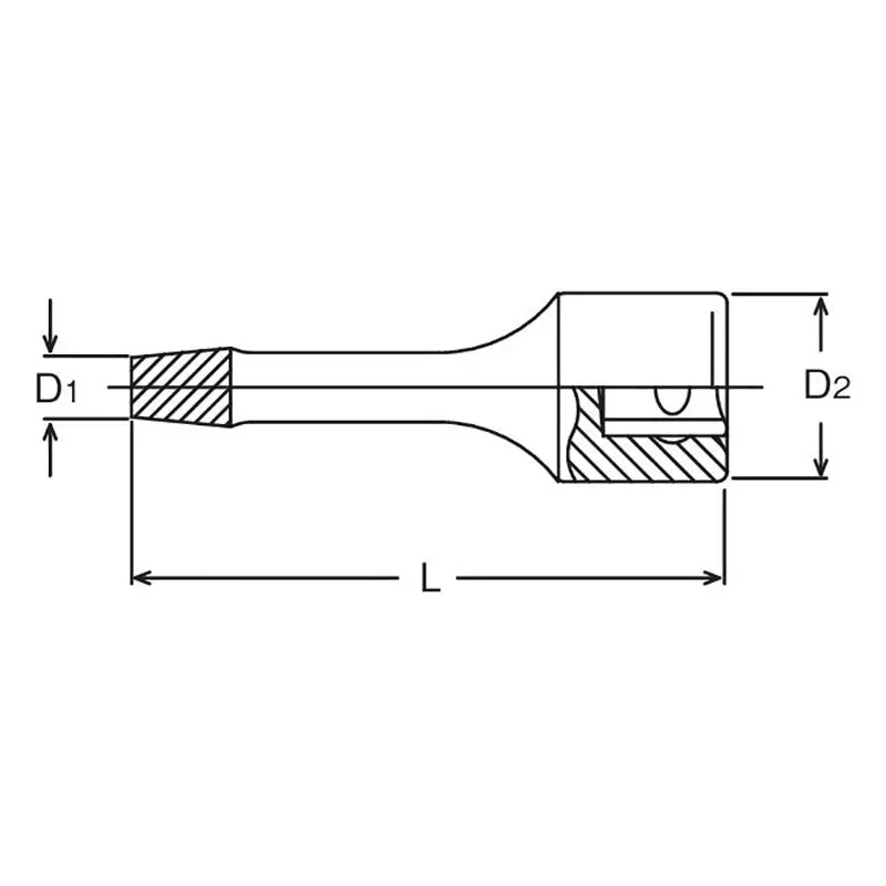 3/8 Sq. Dr. Bolt Twister  6mm  Length 60mm - Image 2