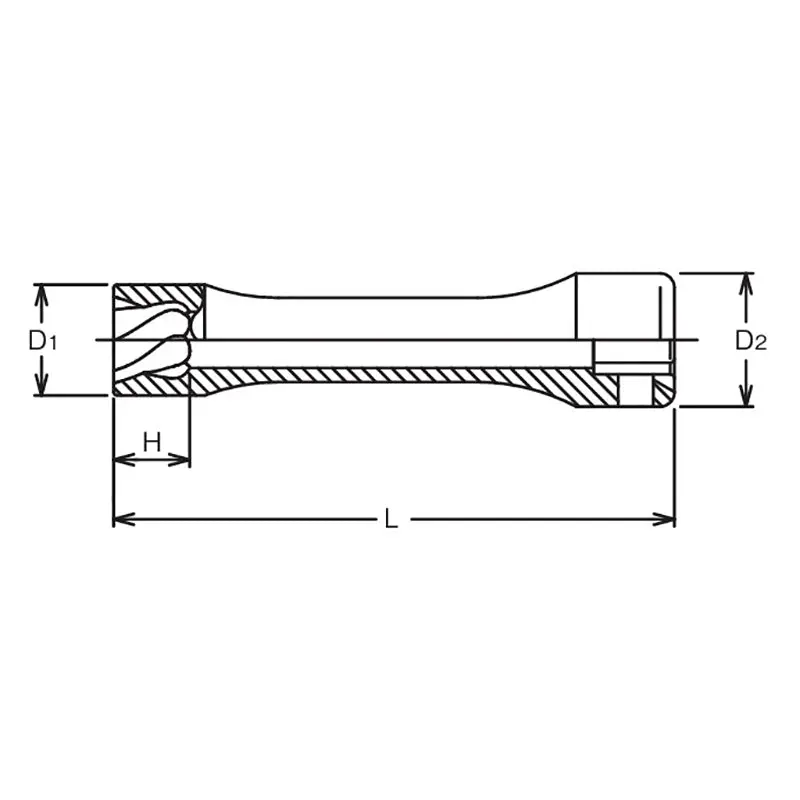 3/8 Sq. Dr. Nut Twister  12mm  Length 80mm - Image 2