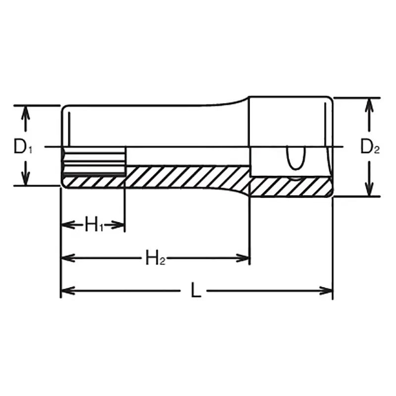 1/4 Sq. Dr. Aerospace 12 Point SAE Chrome Socket in 7/16 - Image 2
