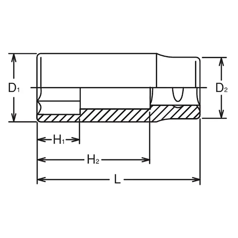 3/4 Sq. Dr. Socket 1.5/16 12 point Length 90mm - Image 2