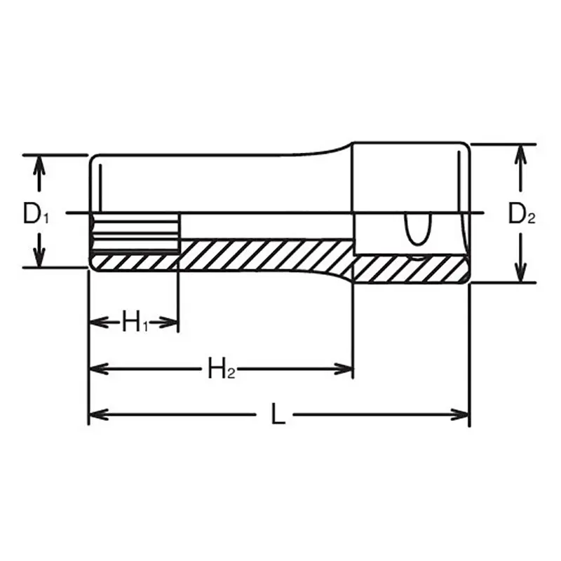 3/8 Sq. Dr. Socket  26mm 12 point Length 65mm - Image 2