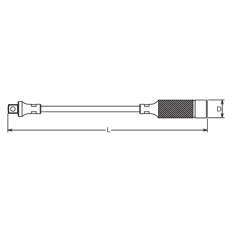 3/8 Sq. Dr. Flexible Extension Bar  -  Length 300mm - Image 2