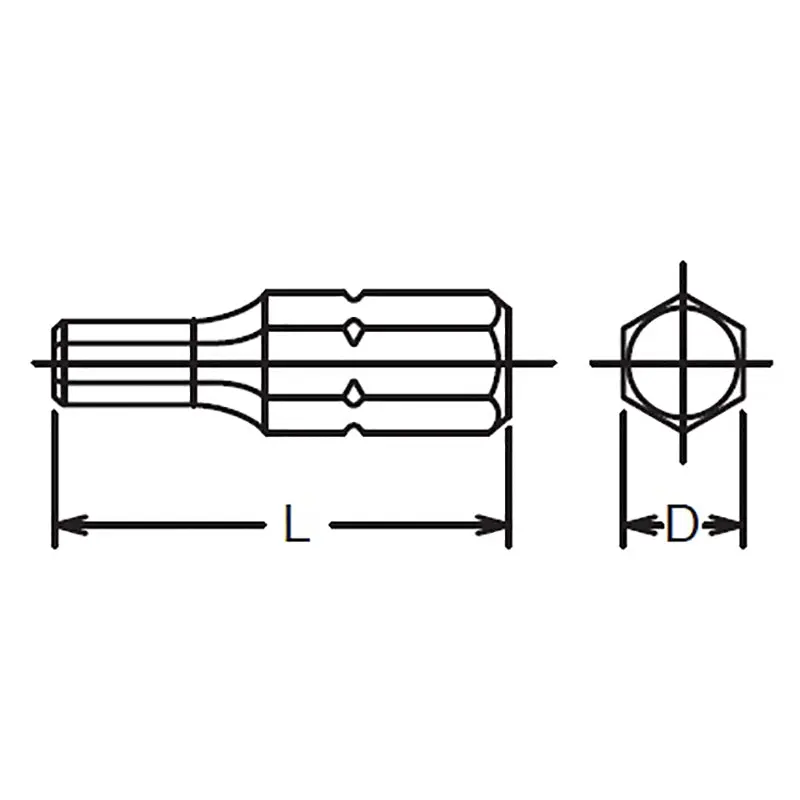 1/4 Hex Dr. Bit 9/64 Hex Length 25mm - Image 2