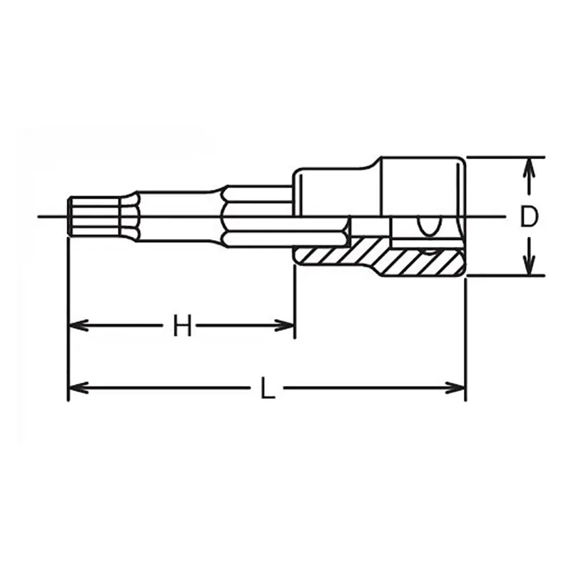 1/2 Sq. Dr. Bit Socket 17mm Hex Length 160mm - Image 2