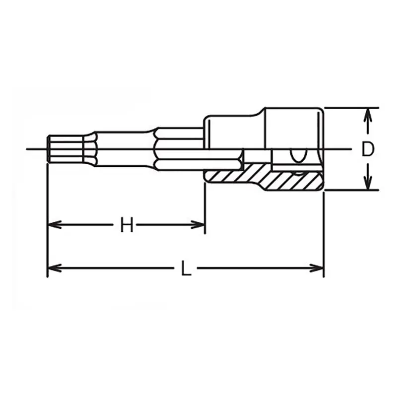 1/2 Sq. Dr. Bit Socket 18mm Hex Length 50mm - Image 2