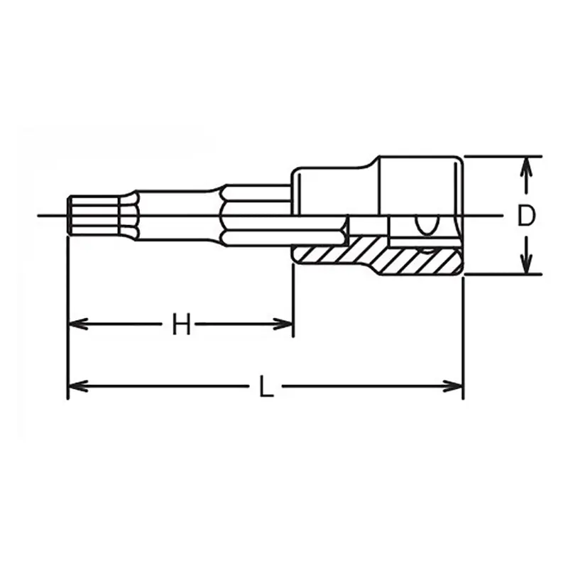 1/2 Sq. Dr. Bit Socket 19mm Hex Length 160mm - Image 2