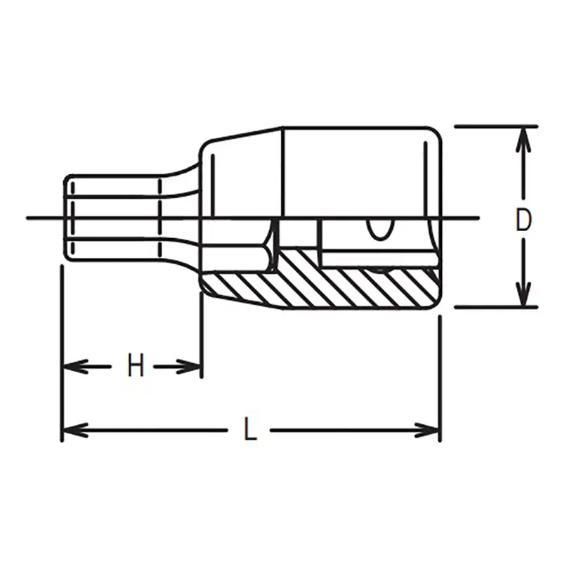 1/4 Sq. Dr. Bit Socket 7/32 Hex Length 25mm - Image 2