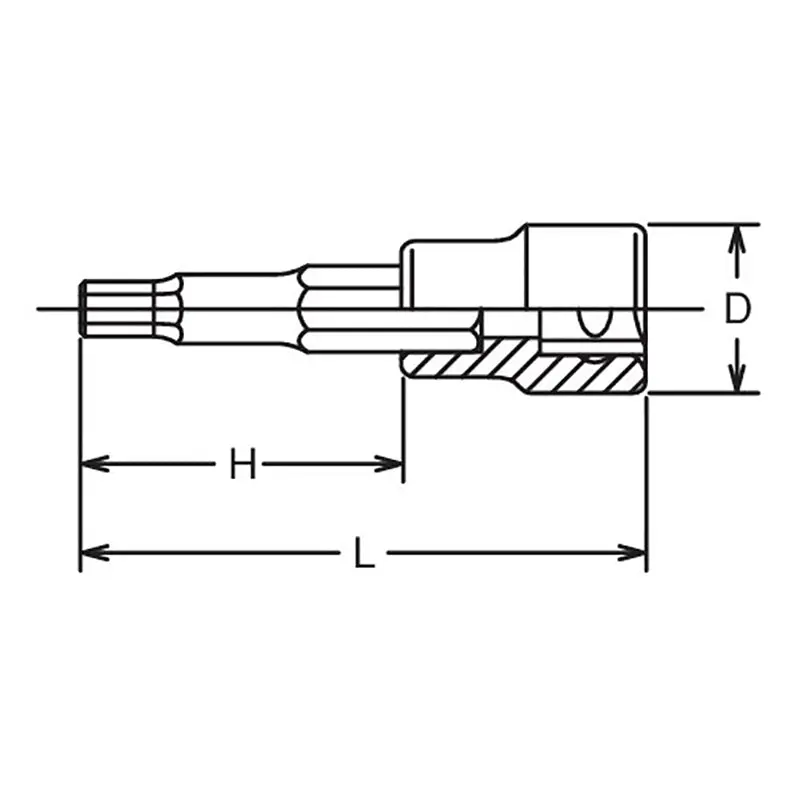 3/8 Sq. Dr. Bit Socket  11mm Hex Length 160mm - Image 2