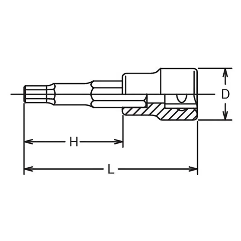 3/8 Sq. Dr. Bit Socket 12mm Hex Length 38mm - Image 2