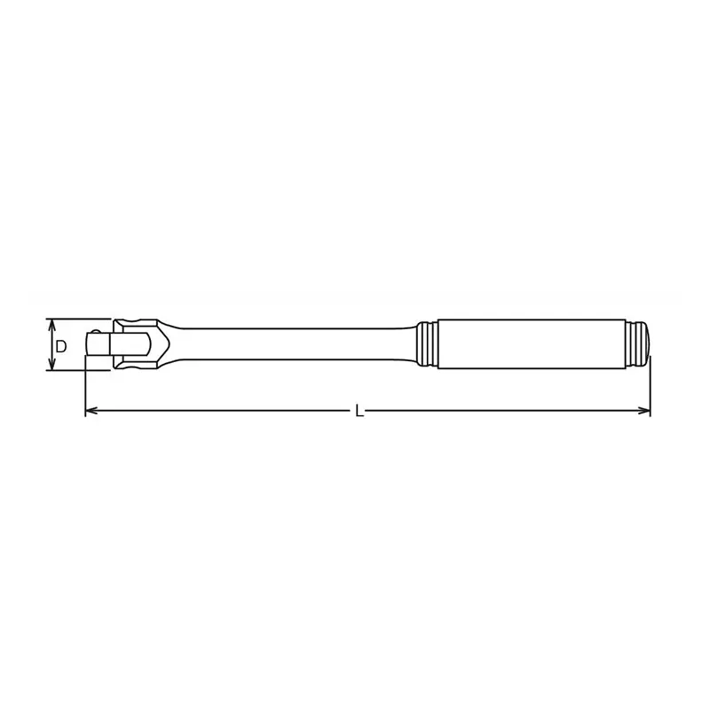 1/2 Sq. Dr. Hinge Handle Length 450mm Metal Handle - Image 2
