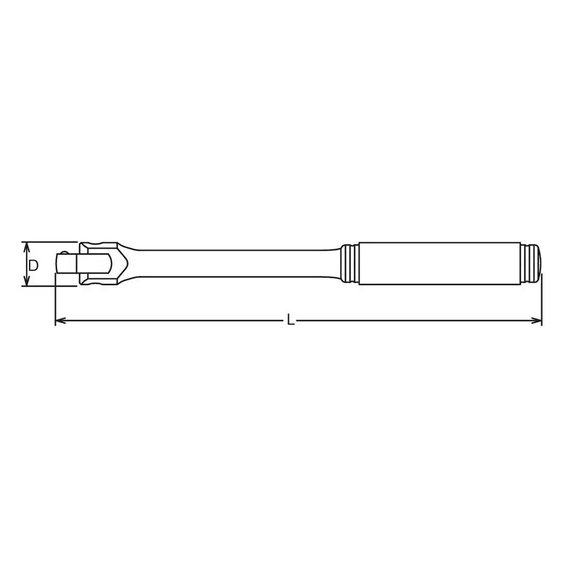 3/8 Sq. Dr. Hinge Handle Length 300mm Metal Handle - Image 2