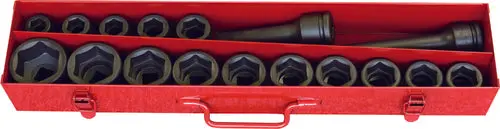 17 Piece 3/4 Sq. Dr. 6-Point Impact Socket Set  19-50mm