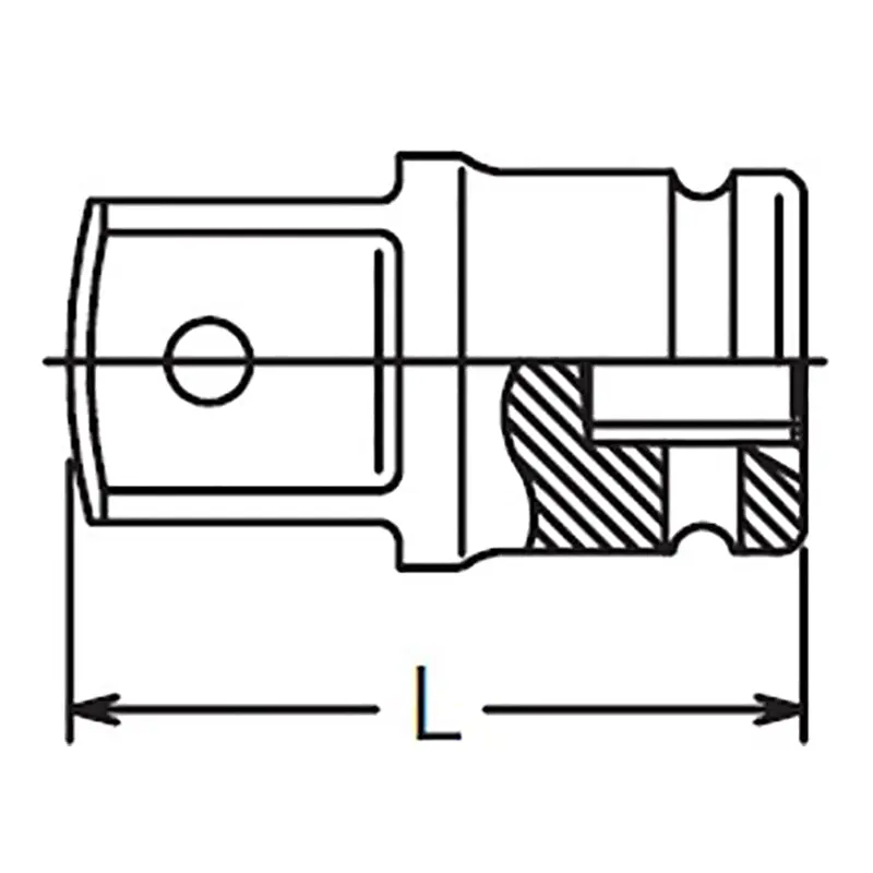 1/2 Sq. Dr. Adaptor 1 Square Length 58mm Ball type - Image 3