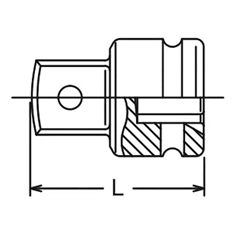 3/4 Sq. Dr. Adaptor 1 Square Length 330mm Hole type - Image 2