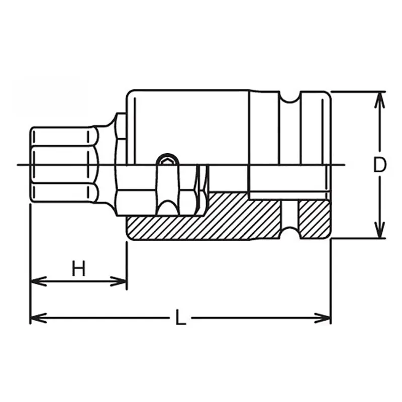1 Sq. Dr. Bit Socket  30mm Hex Length 105mm - Image 2