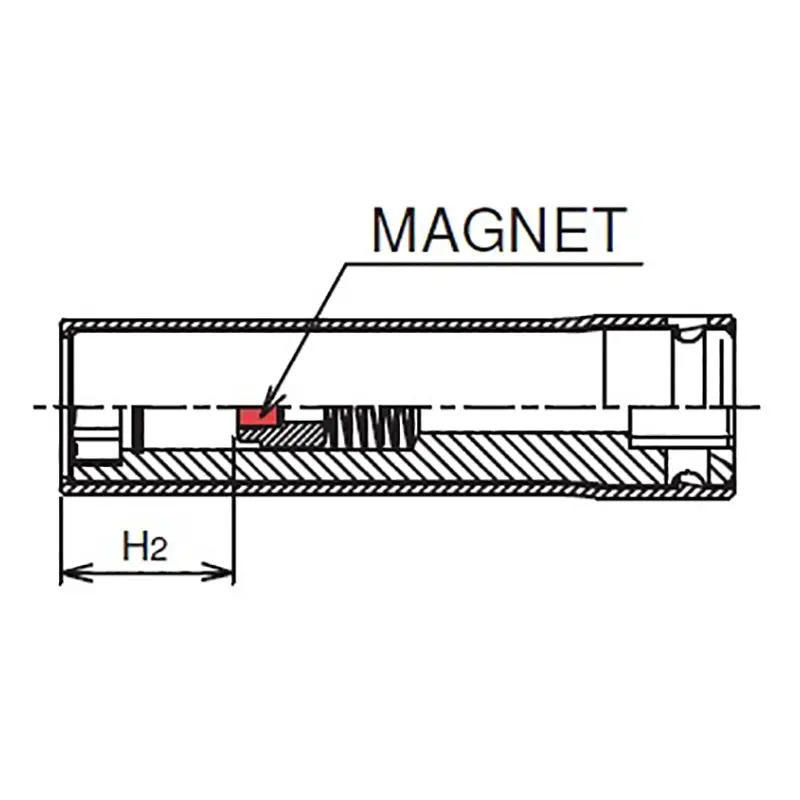 1/2 Sq. Dr. Socket with Plastic Protector 10mm Slide Magnet Length 80mm Turnable POM cover - Image 3