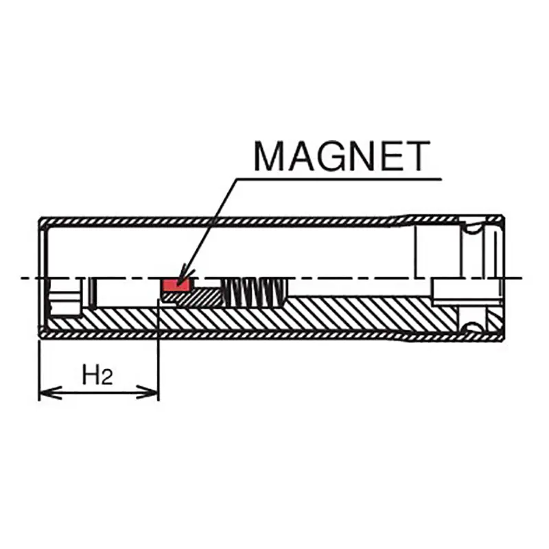 1/2 Sq. Dr. Socket with Plastic Protector 16mm Slide Magnet Length 80mm Turnable POM cover - Image 3