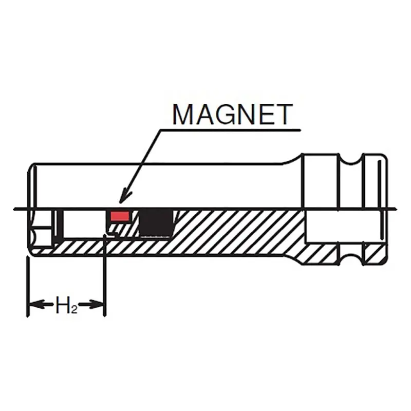 1/2 Sq. Dr. Socket 16mm Sliding Magnet - Image 2
