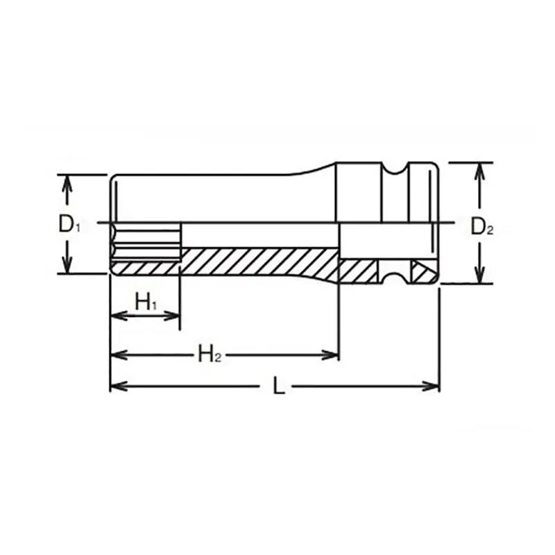 3/8 Sq. Dr. 12 Point Deep Impact Socket in 17mm - Image 2