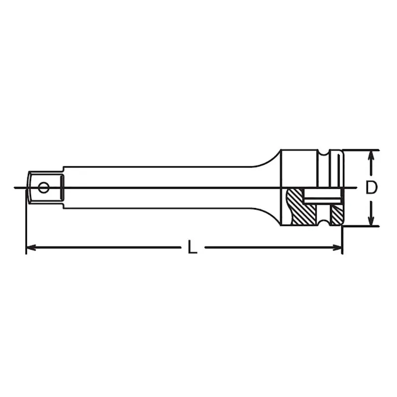 1/2 Sq. Dr. Extension Bar Length 200mm Hole type - Image 2