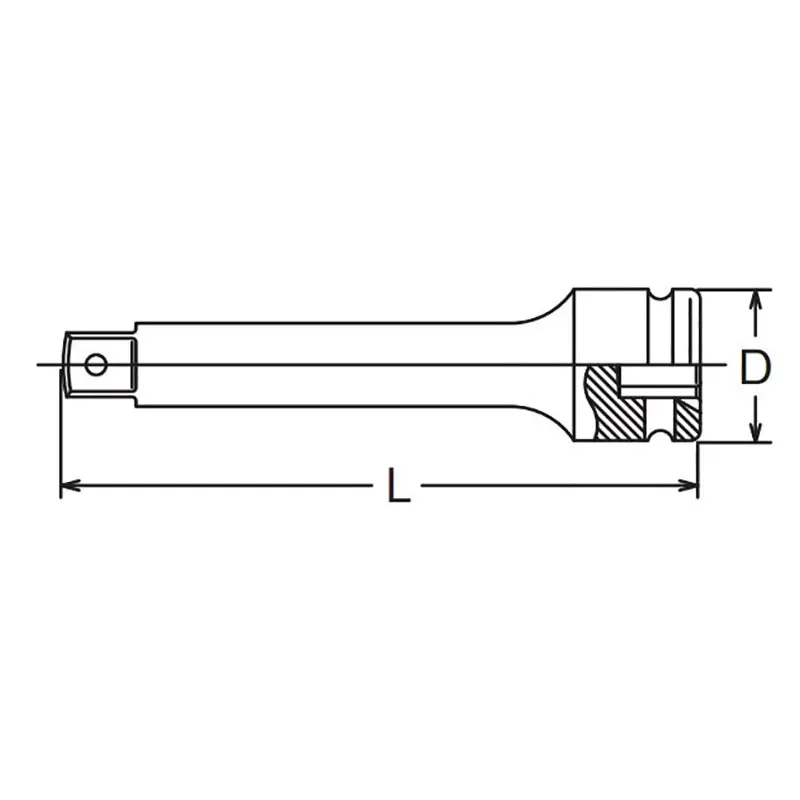 3/4 Sq. Dr. Extension Bar Length 330mm Hole type - Image 2