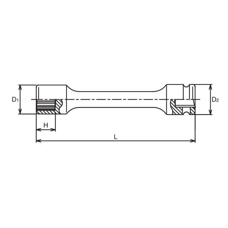 3/8 Sq. Dr. Extension Socket  12mm 12 point Length 150mm - Image 2
