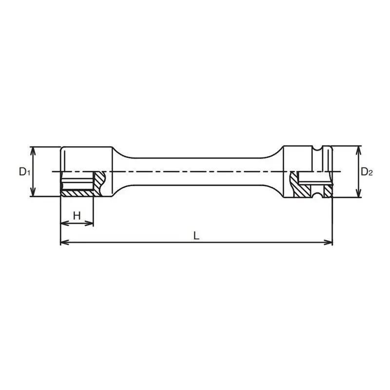 3/8 Sq. Dr. Extension Socket 8mm 6 point Length 150mm - Image 2