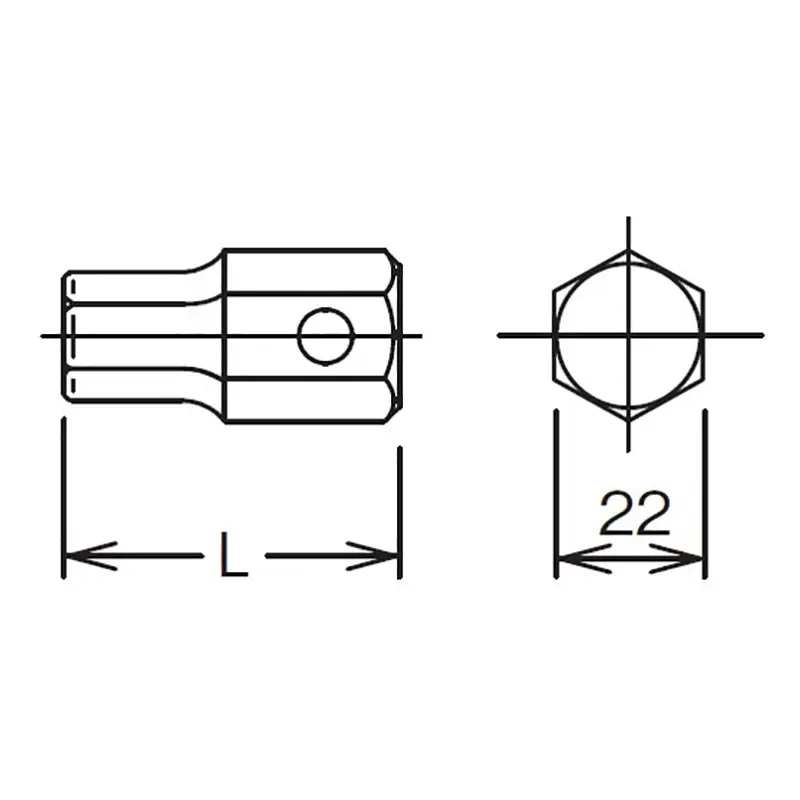 22mm Hex Dr. Bit  27mm Hex Length 50mm - Image 2